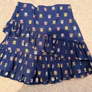 Carter's Navy Floral Ruffle Skirt